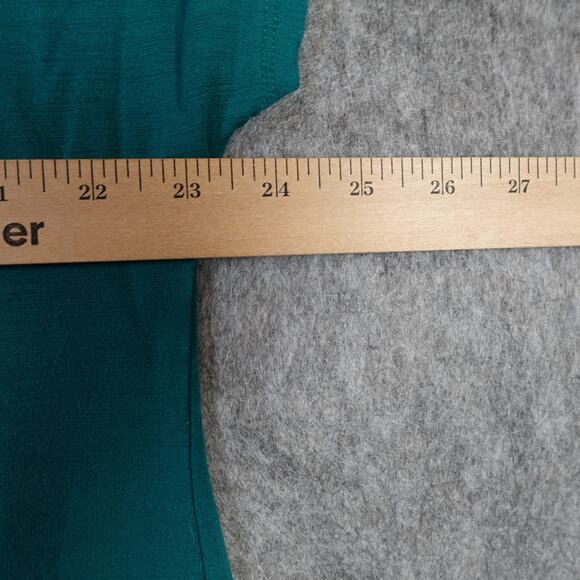 J. Jill Top Womens Extra Large Petite Wearever Collection Cap Sleeve Teal Knit - Picture 7 of 9